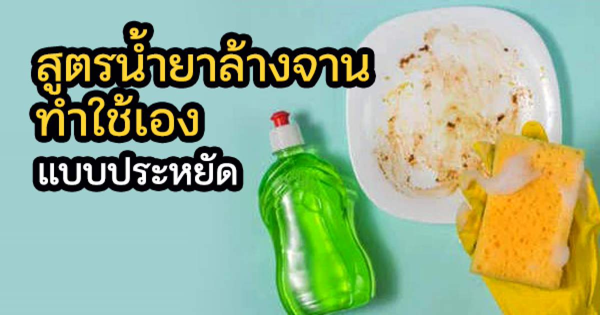 สูตรน้ำยาล้างจานทำใช้เอง ปลอดภัย ประหยัดงบ